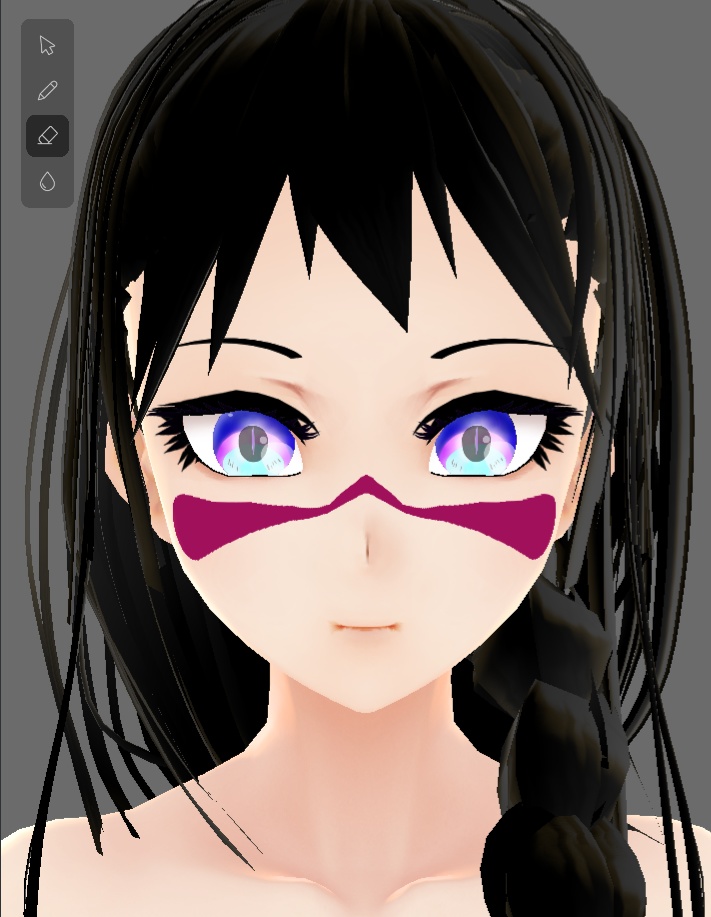 【Vroid】フェイスペイント Face paint anime style