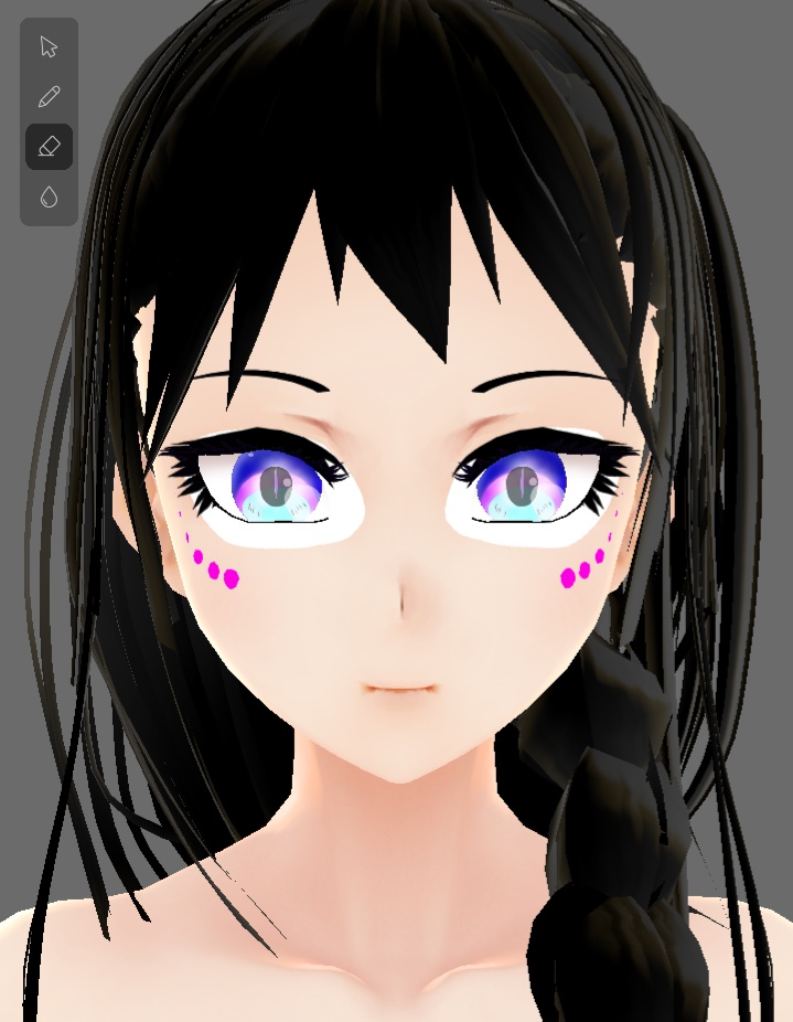 【Vroid】フェイスペイント Face paint anime style