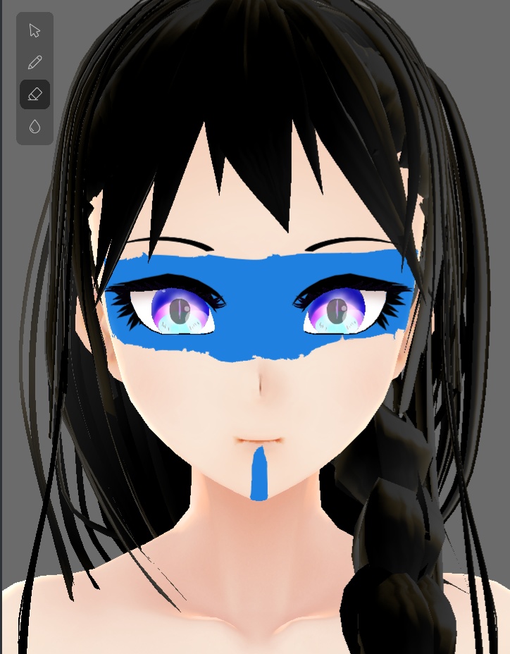 【Vroid】フェイスペイント Face paint anime style