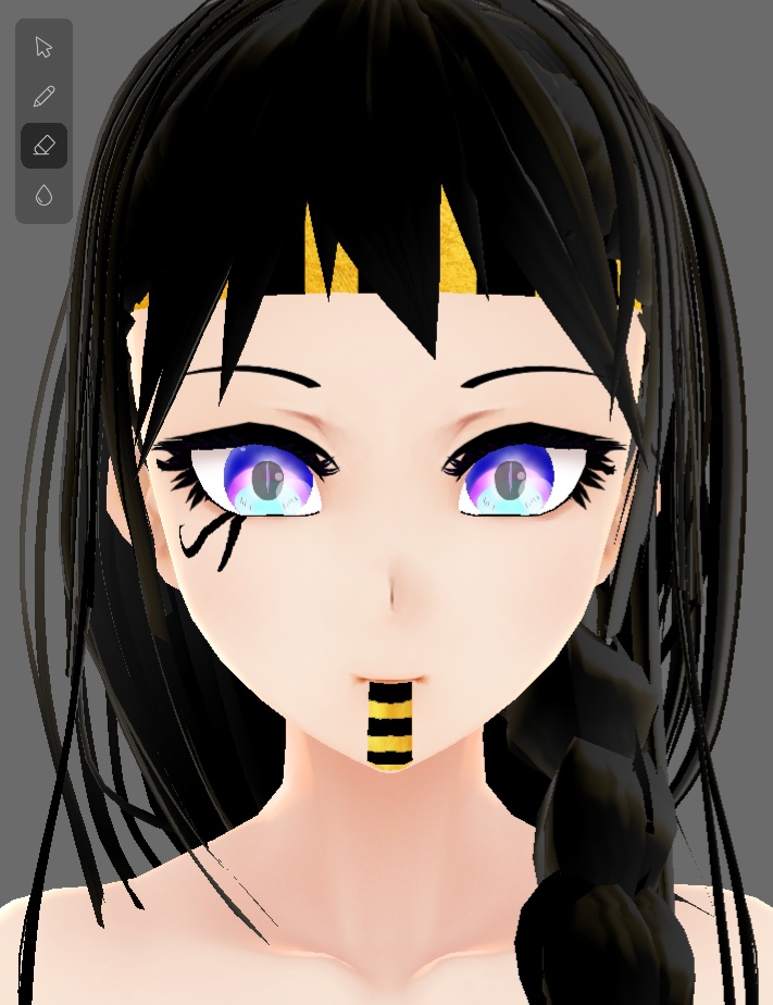 【Vroid】フェイスペイント Face paint anime style