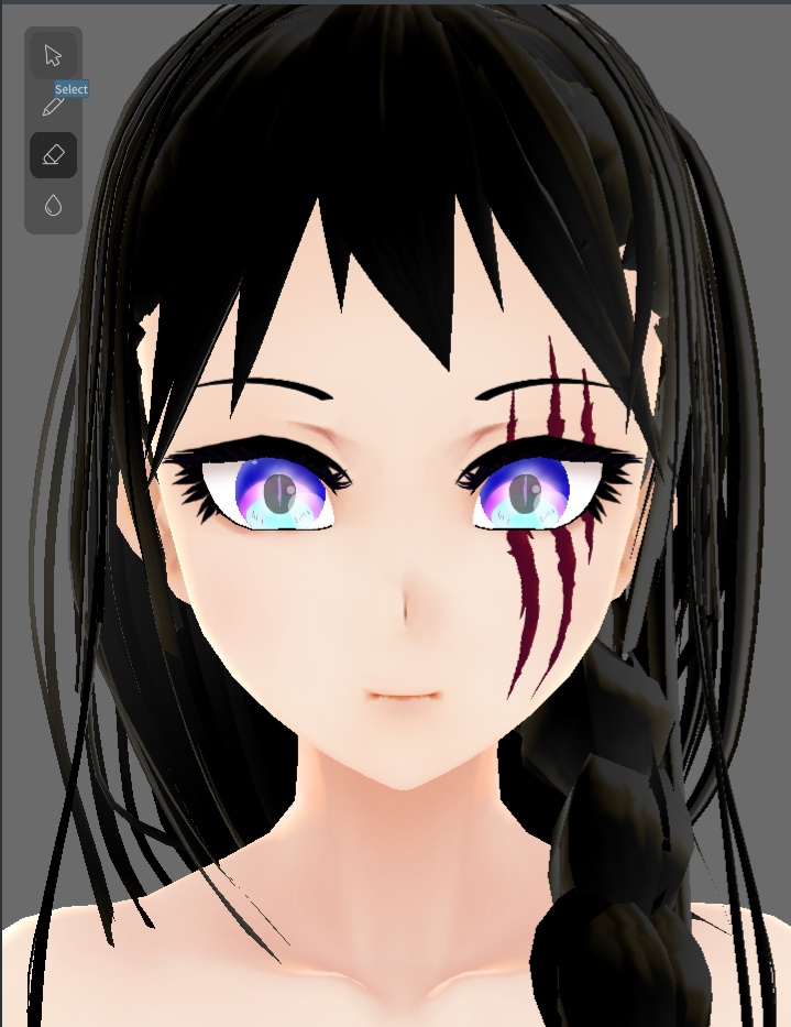 【Vroid】フェイスペイント Face paint anime style
