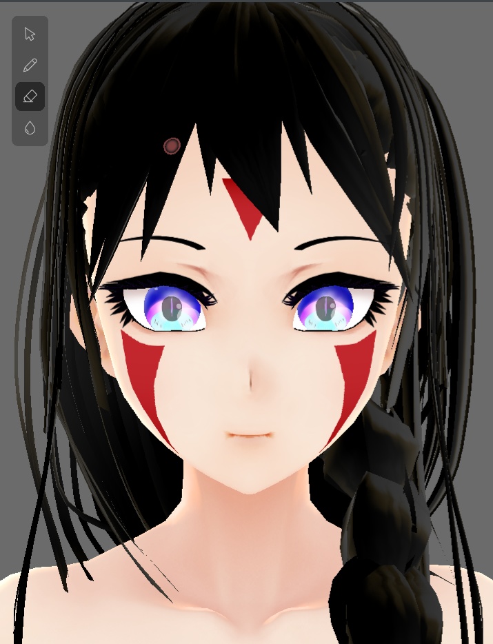 【Vroid】フェイスペイント Face paint anime style