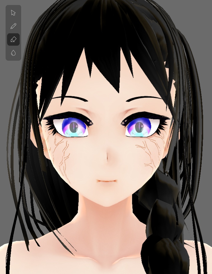 【Vroid】フェイスペイント Face paint anime style