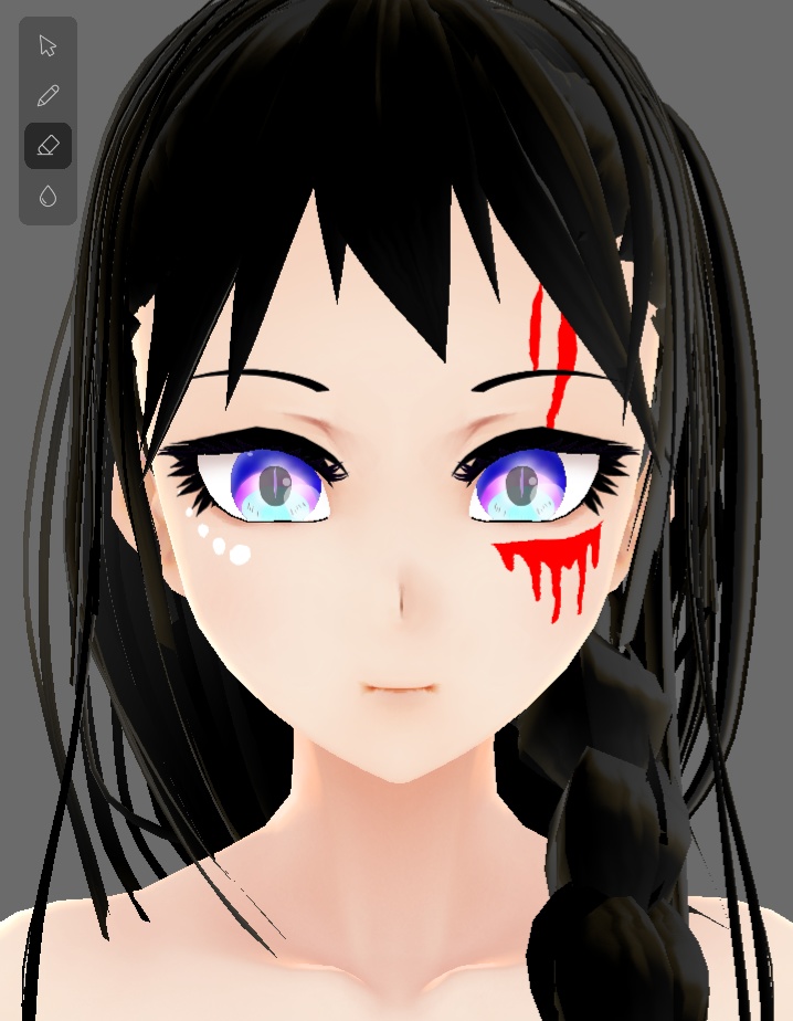 【Vroid】フェイスペイント Face paint anime style