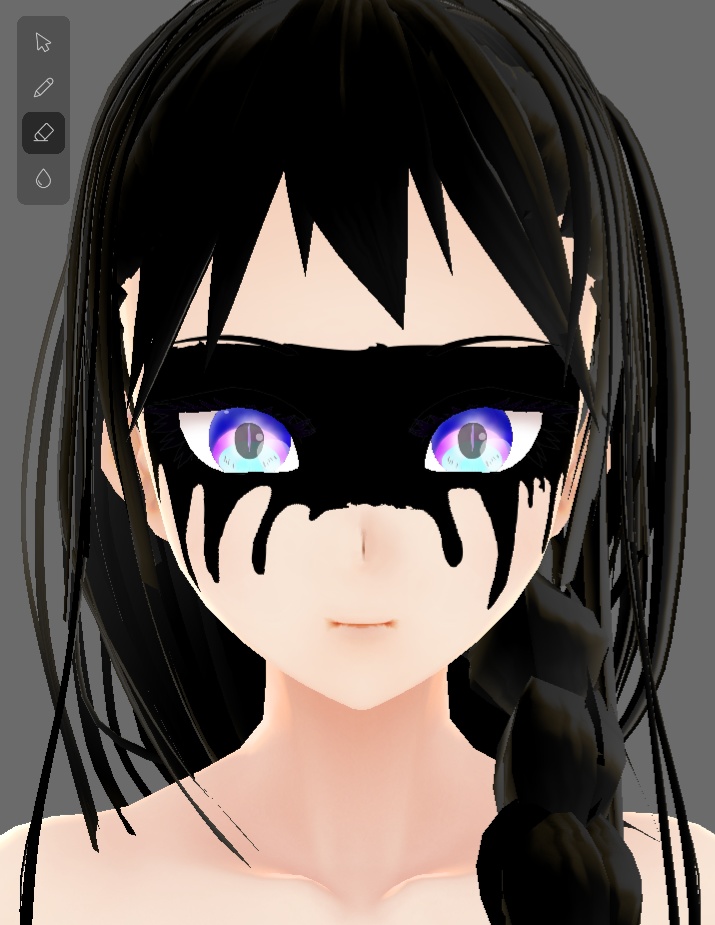 【Vroid】フェイスペイント Face paint anime style
