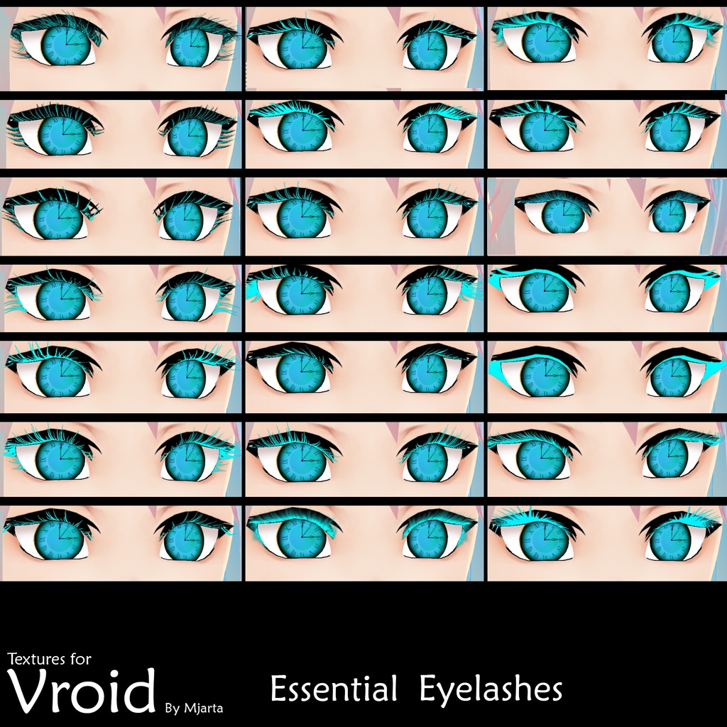 【Vroid】まつげ Eyelashes essential pack