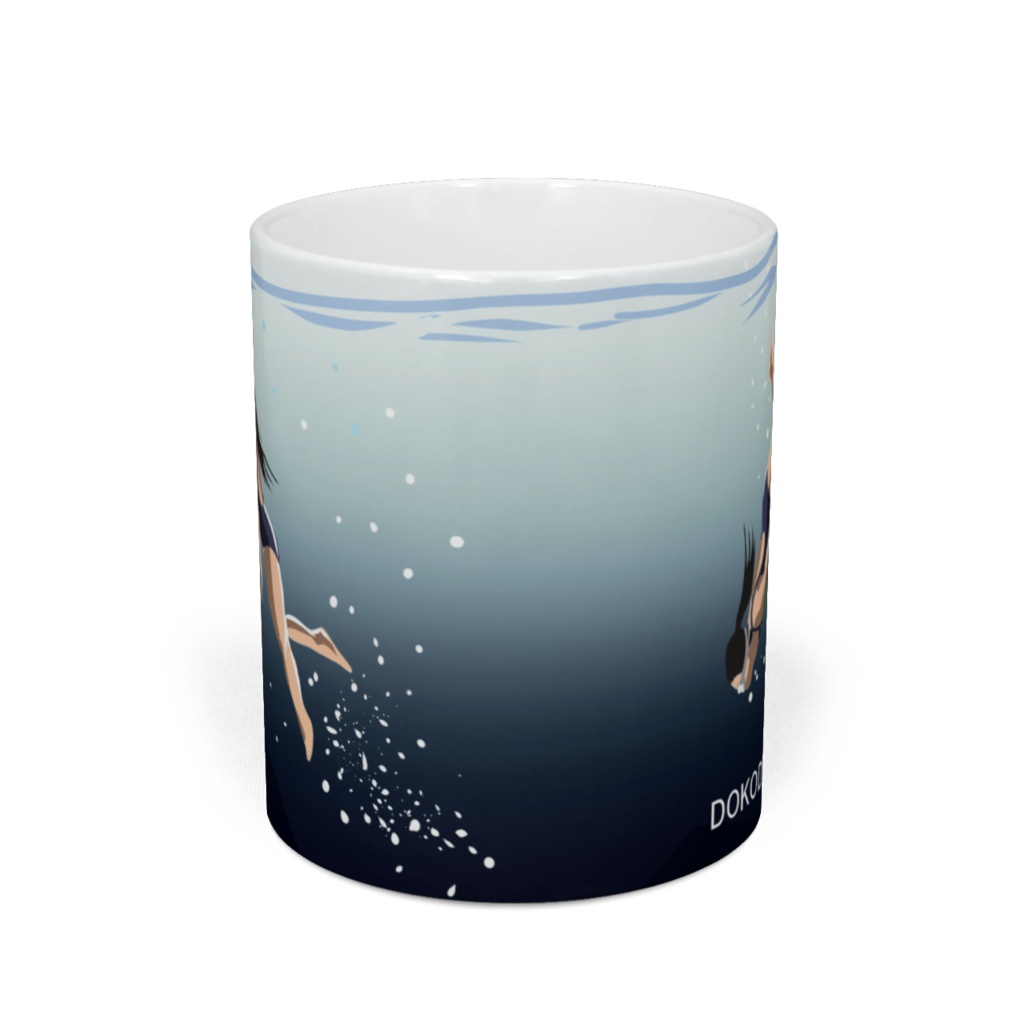 どこでも素潜りイラストマグカップ