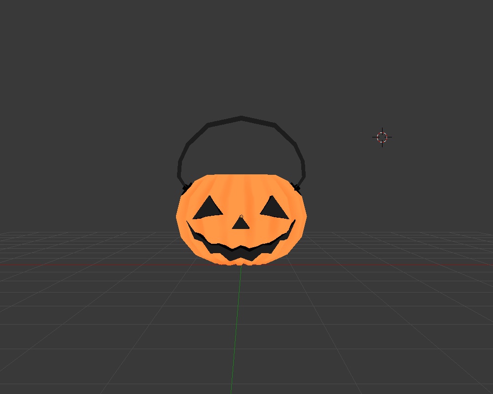 カボチャのカゴ【VRChat向け】