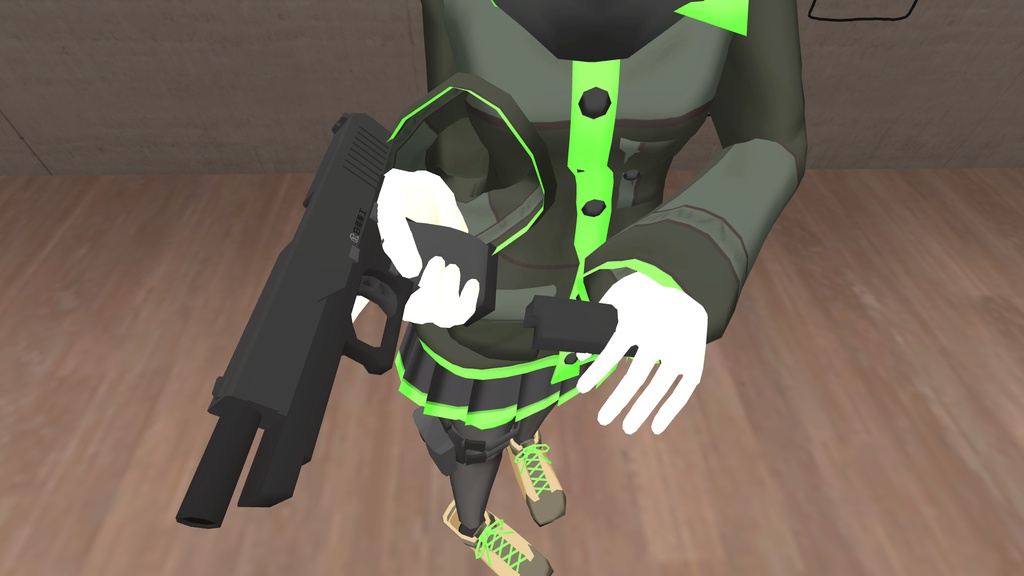 亜-02式自動拳銃【VRChat向け】
