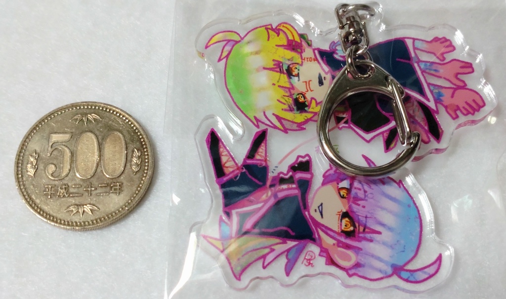 夜都市:直筆イラスト付きアクリルキーホルダー