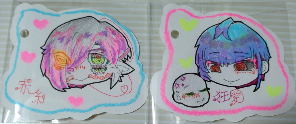 夜都市:直筆イラスト付きアクリルキーホルダー