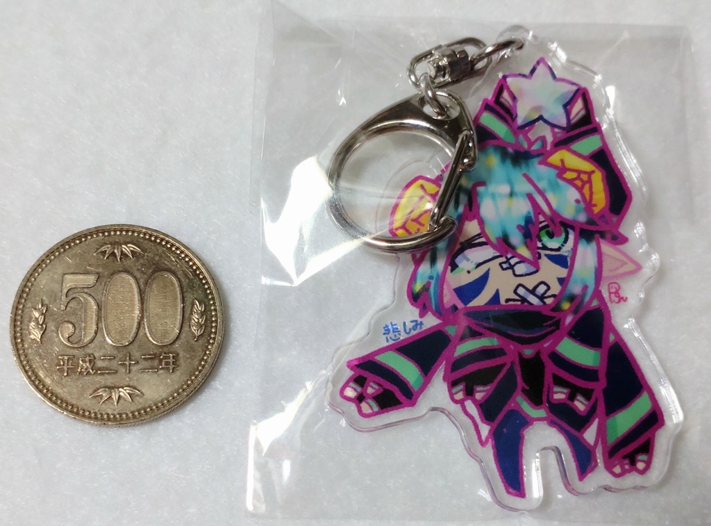 夜都市:直筆イラスト付きアクリルキーホルダー