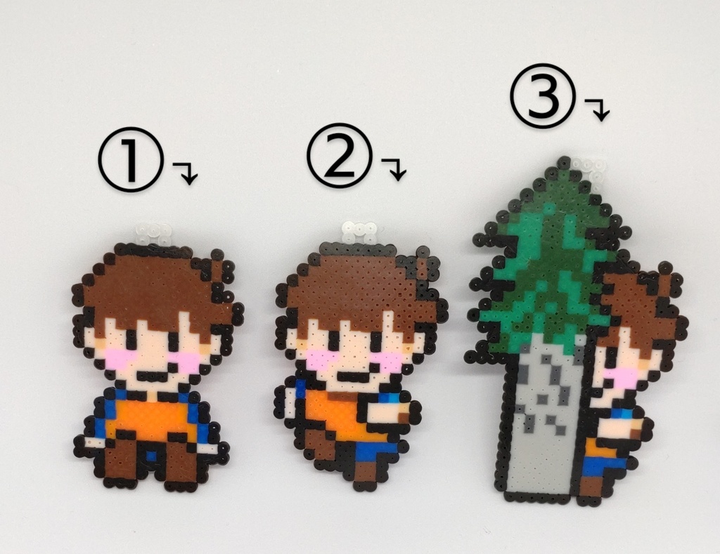 Baldi's Basics:デフォルメアイロンビーズ(ストラップ穴付き)