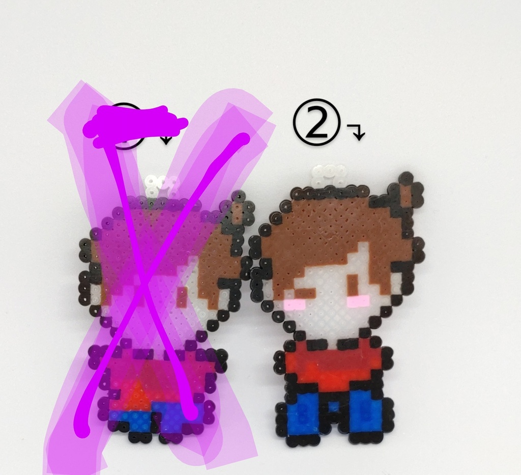 Baldi's Basics:デフォルメアイロンビーズ(ストラップ穴付き)