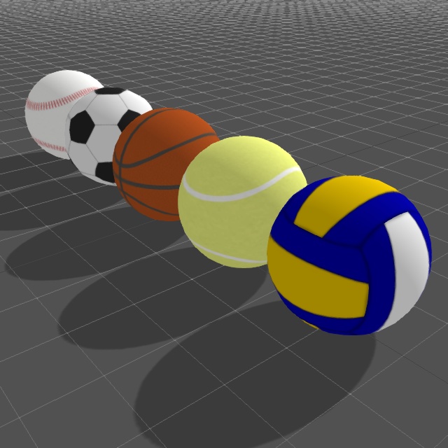 スポーツボール(FBXモデル)