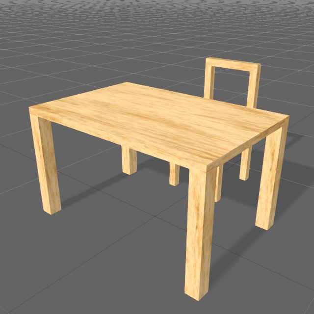 テーブルセット(FBXモデル)