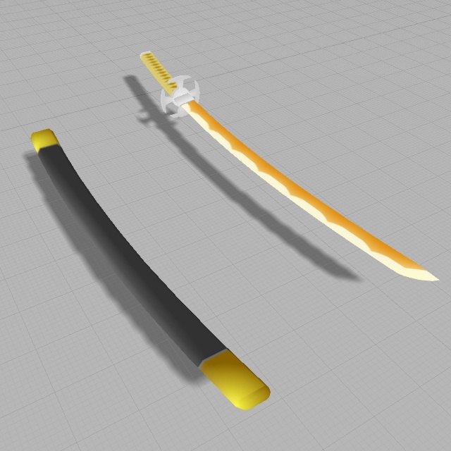刀・稲妻(FBXモデル)