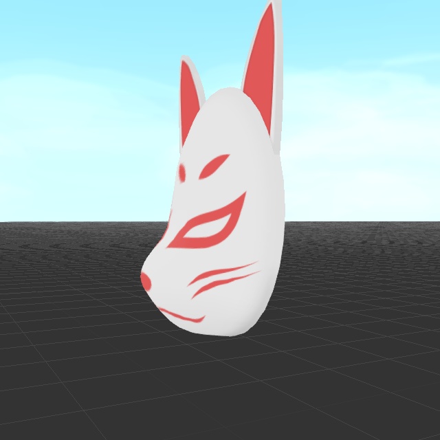 狐のお面(FBXモデル)