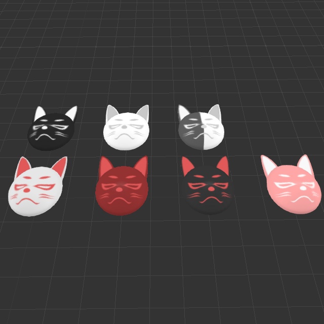 狐のお面(FBXモデル)