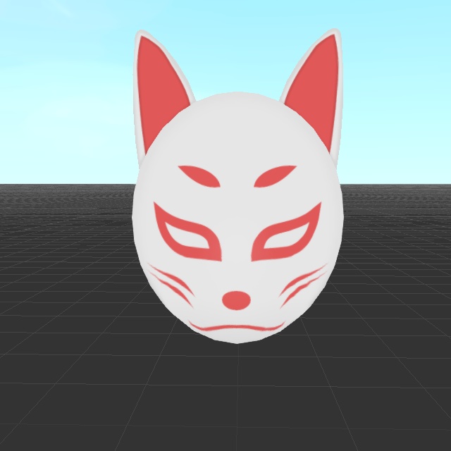狐のお面(FBXモデル)