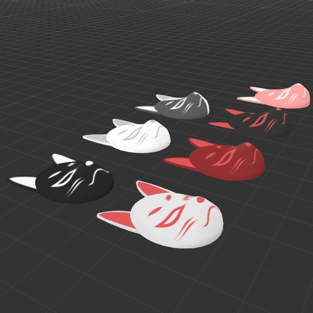 狐のお面(FBXモデル)