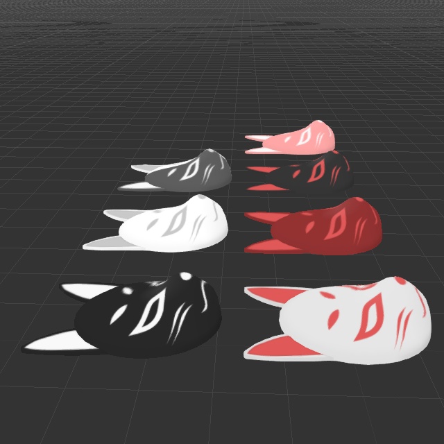 狐のお面(FBXモデル)