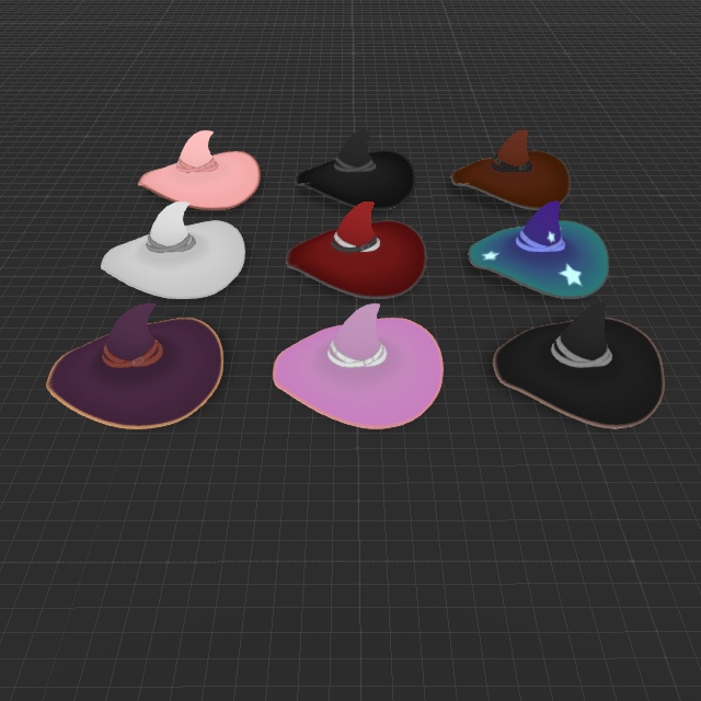 魔女の帽子(FBXモデル)