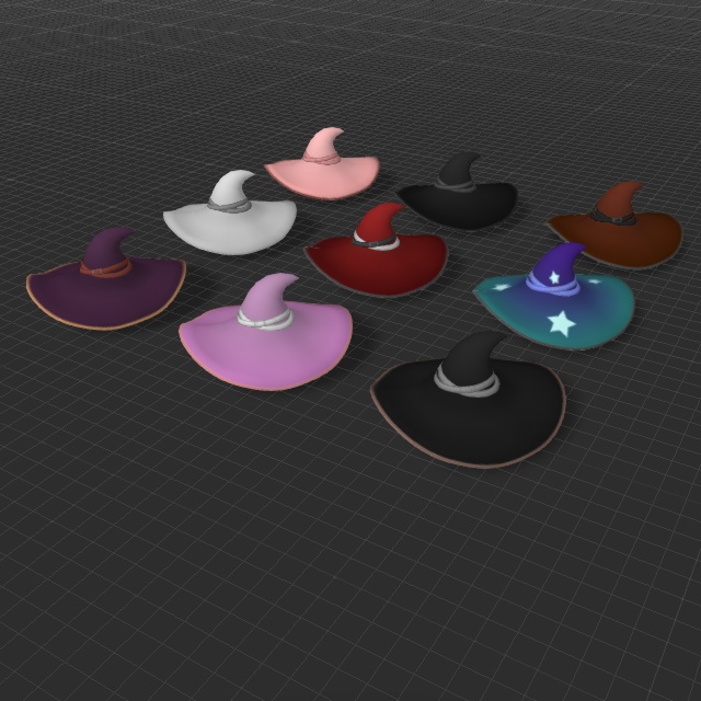 魔女の帽子(FBXモデル)