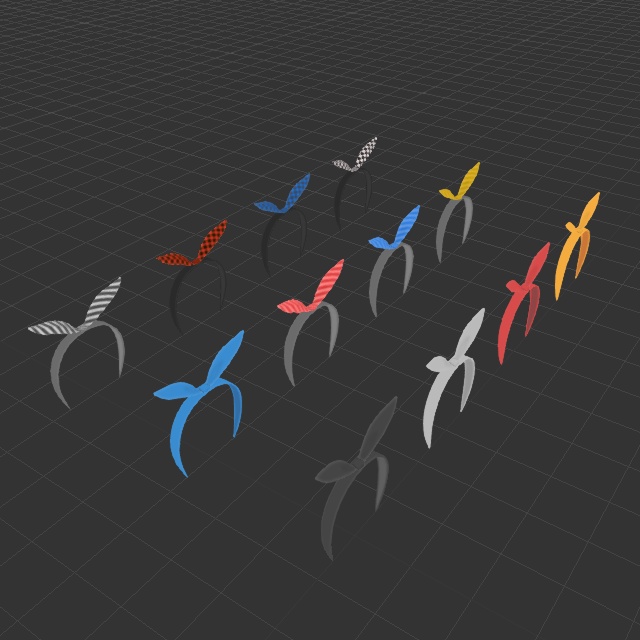 リボン付きカチューシャ(FBXモデル)