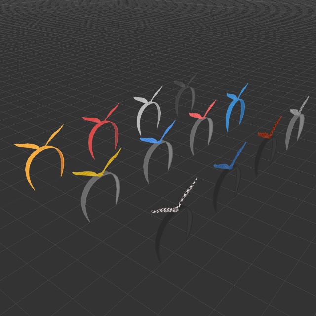 リボン付きカチューシャ(FBXモデル)