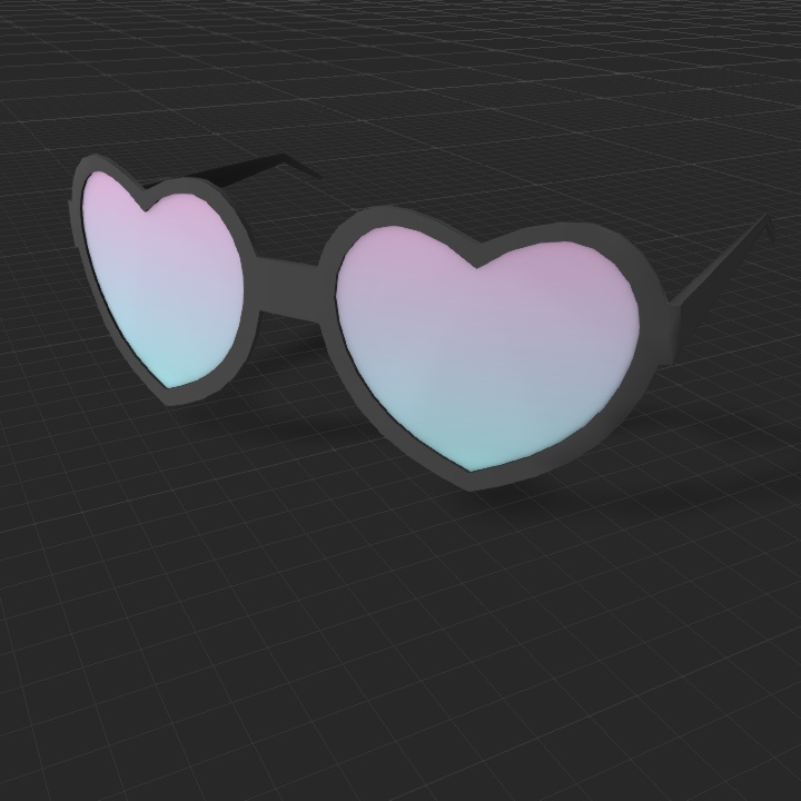 サングラス・ハート型(FBXモデル)