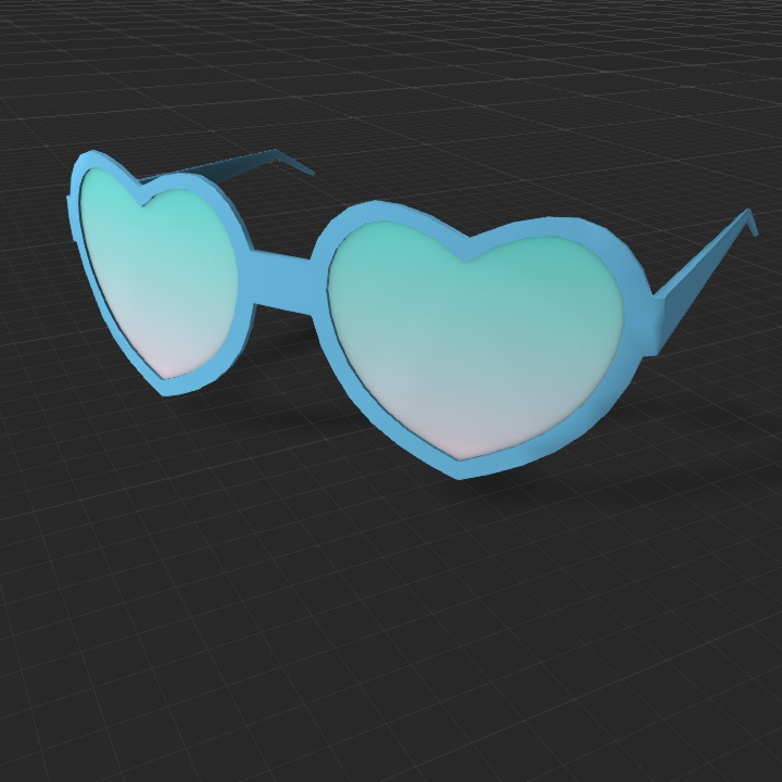サングラス・ハート型(FBXモデル)