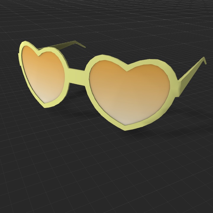 サングラス・ハート型(FBXモデル)