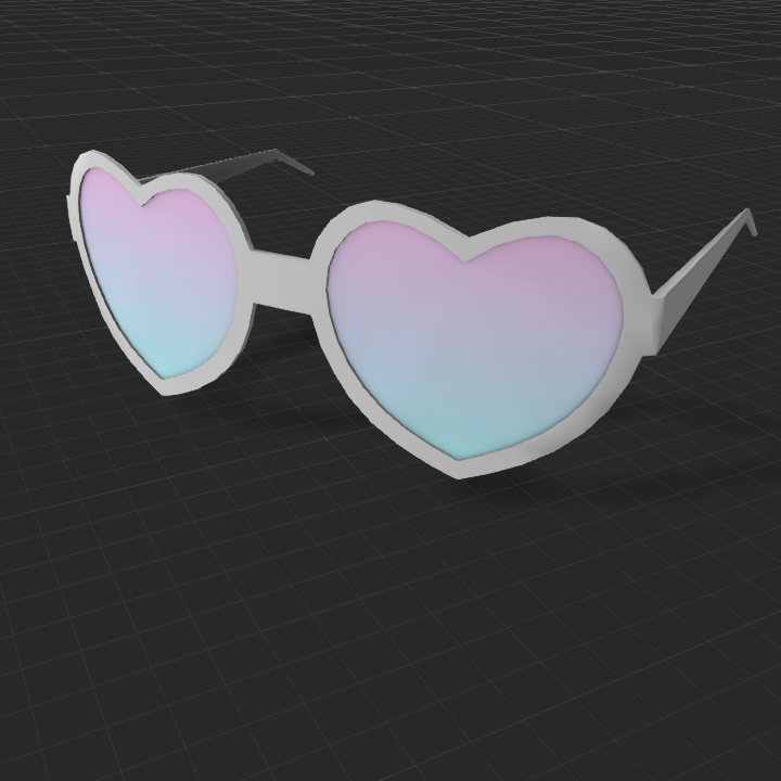 サングラス・ハート型(FBXモデル)