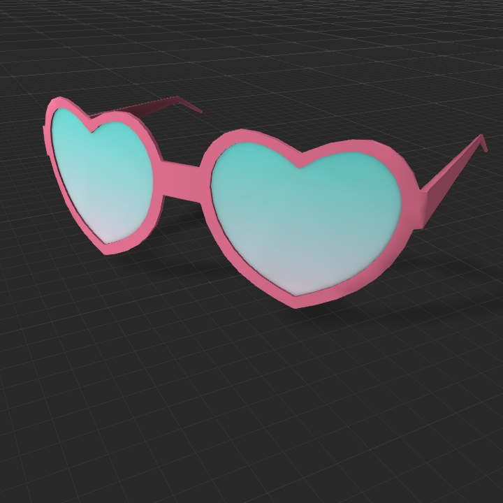 サングラス・ハート型(FBXモデル)