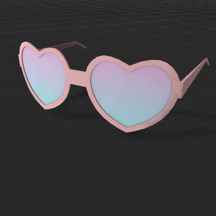 サングラス・ハート型(FBXモデル)