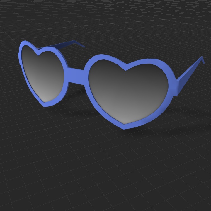 サングラス・ハート型(FBXモデル)