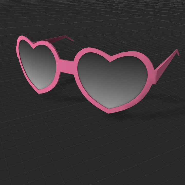 サングラス・ハート型(FBXモデル)