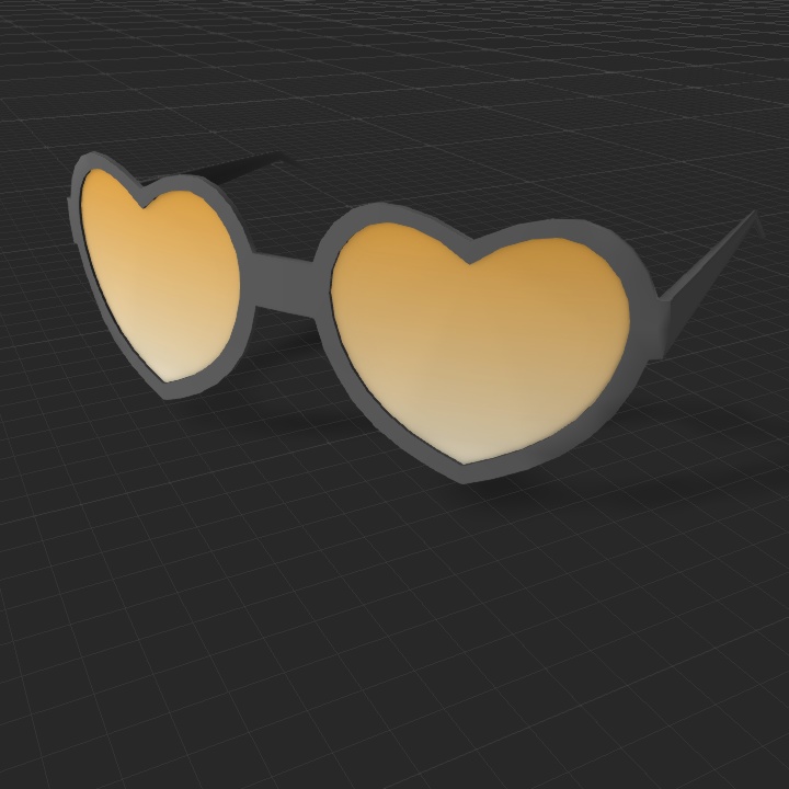サングラス・ハート型(FBXモデル)