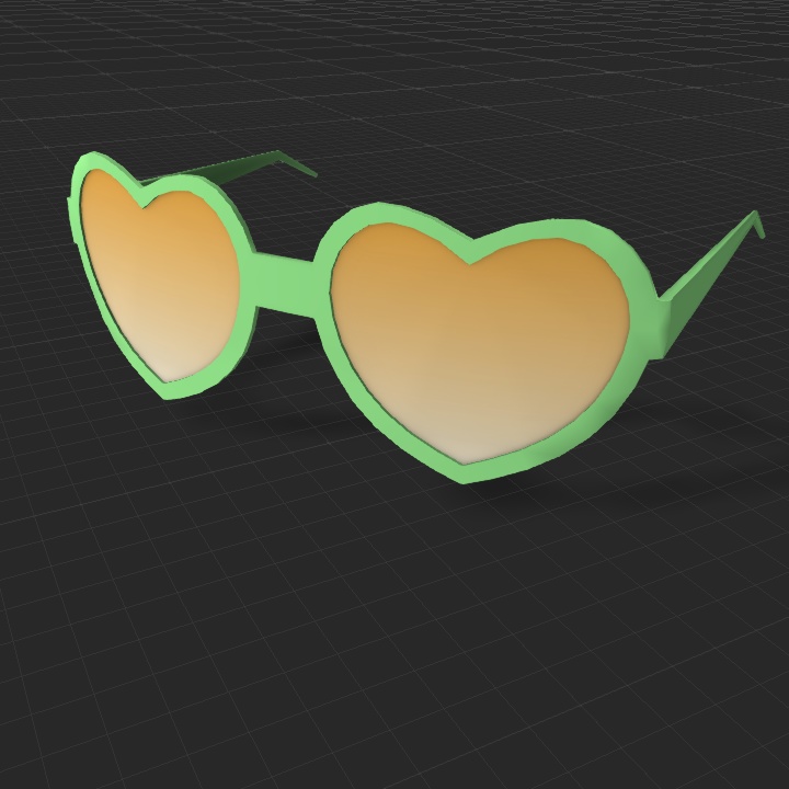 サングラス・ハート型(FBXモデル)
