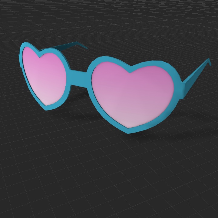 サングラス・ハート型(FBXモデル)