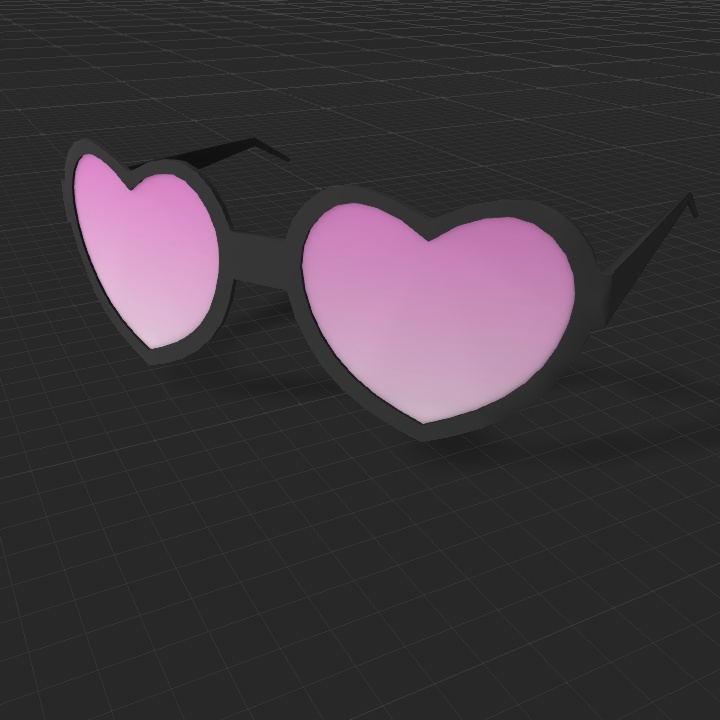サングラス・ハート型(FBXモデル)