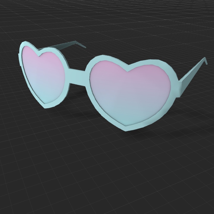 サングラス・ハート型(FBXモデル)