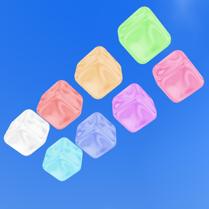 ガラスキューブ(FBXモデル)