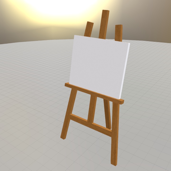 [3D]キャンバス・イーゼル(FBX)