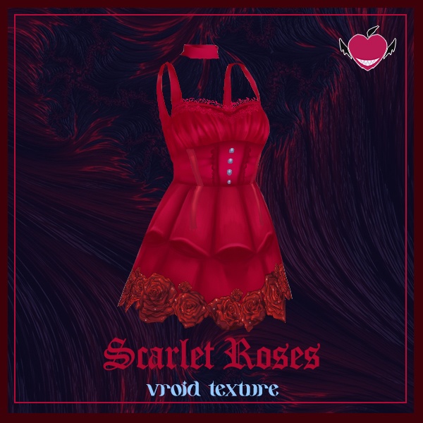 【VRoidテクスチャ】Scarlet Roses - 緋色のバラ