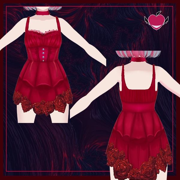 【VRoidテクスチャ】Scarlet Roses - 緋色のバラ