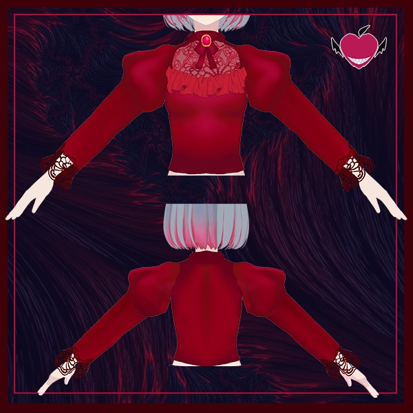 【VRoidテクスチャ】Crimson Dreams - クリムゾン・ドリーム