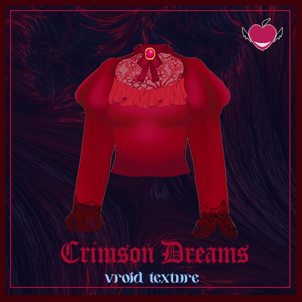 【VRoidテクスチャ】Crimson Dreams - クリムゾン・ドリーム