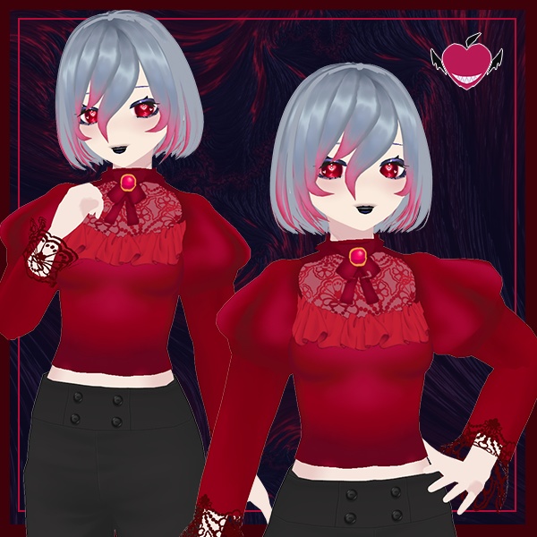 【VRoidテクスチャ】Crimson Dreams - クリムゾン・ドリーム